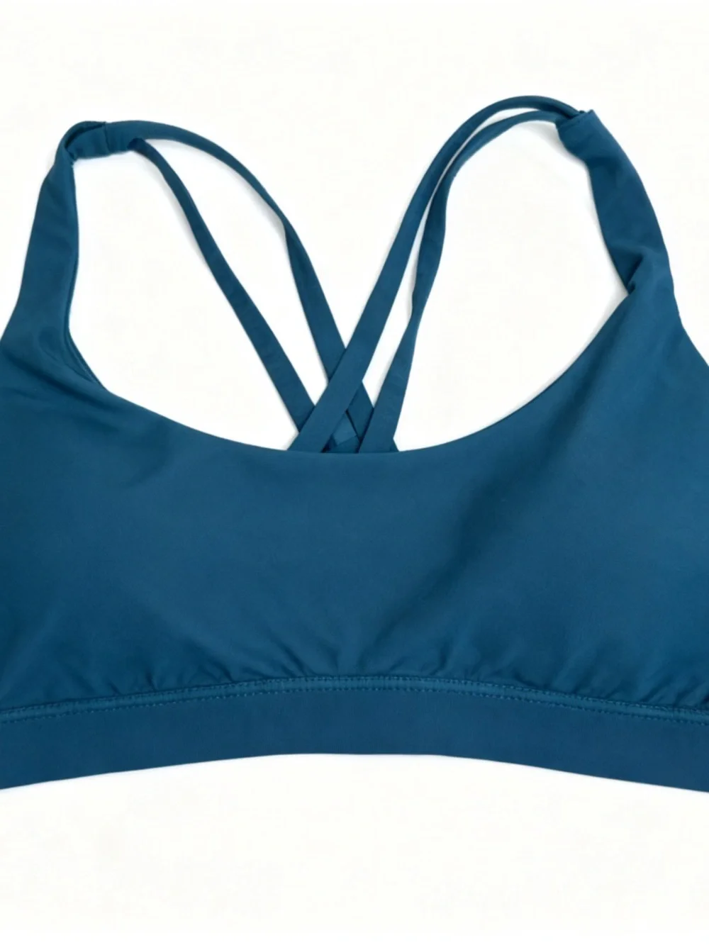 Lululemon Energy Bra Teal Criss Cross Back Medium Support Size 10